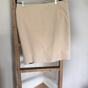 Elegant Tan Pencil Skirt